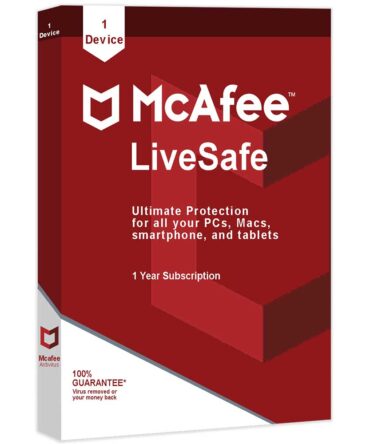 McAfee LiveSafe 1 Device 1 Year