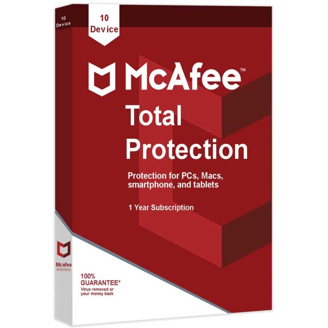 McAfee Total Protection 10 Devices 1 Year
