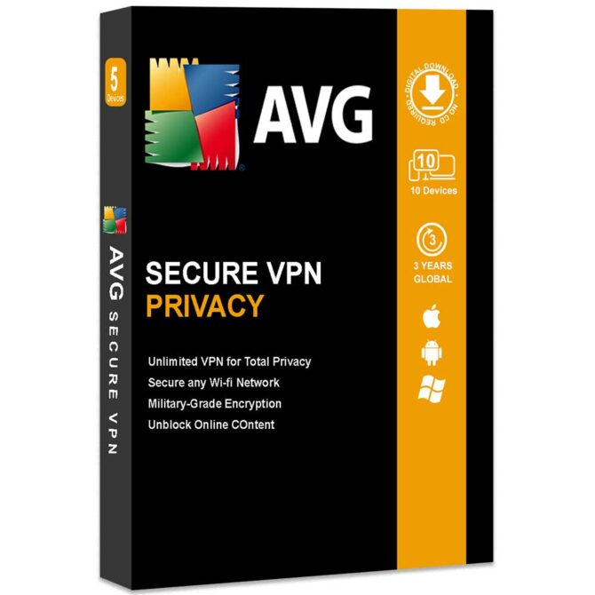 AVG Secure VPN 10 Devices 3 Years